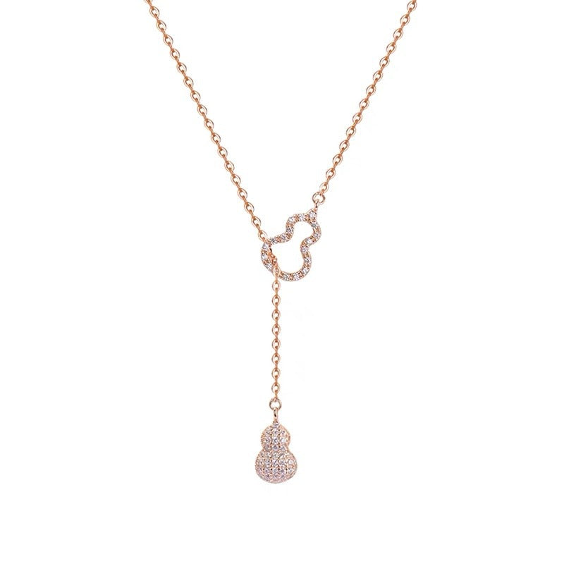 925 sterling silver gourd pendant necklace