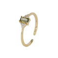 S925 sterling silver ring - golden