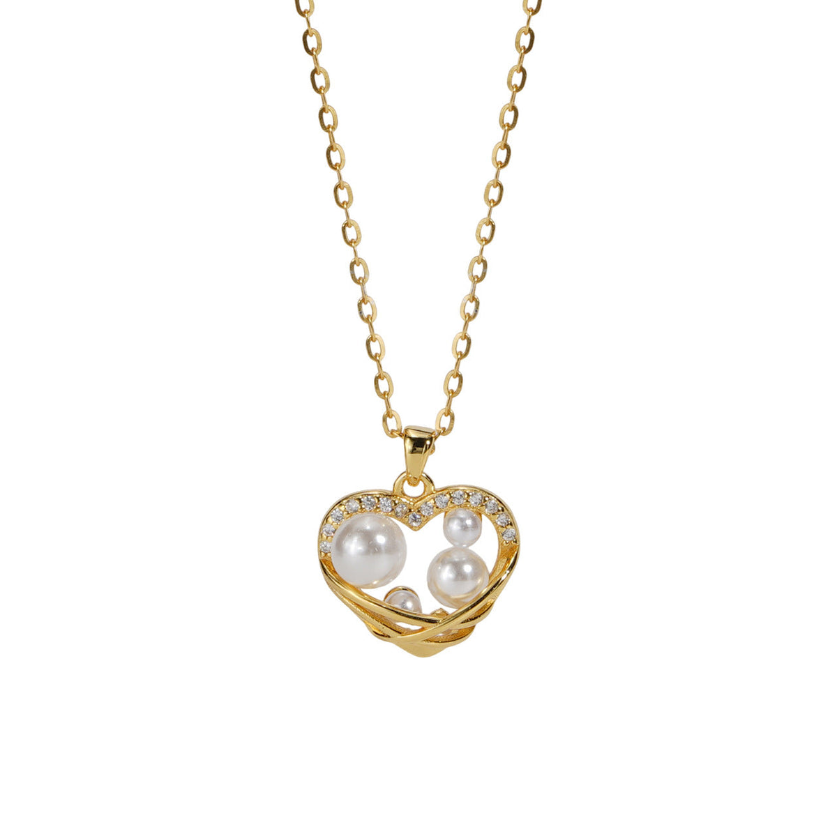 925 sterling silver heart-shaped pendant necklace