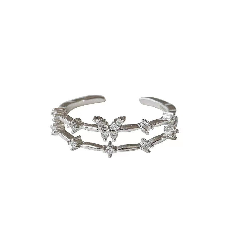 925 sterling silver butterfly ring