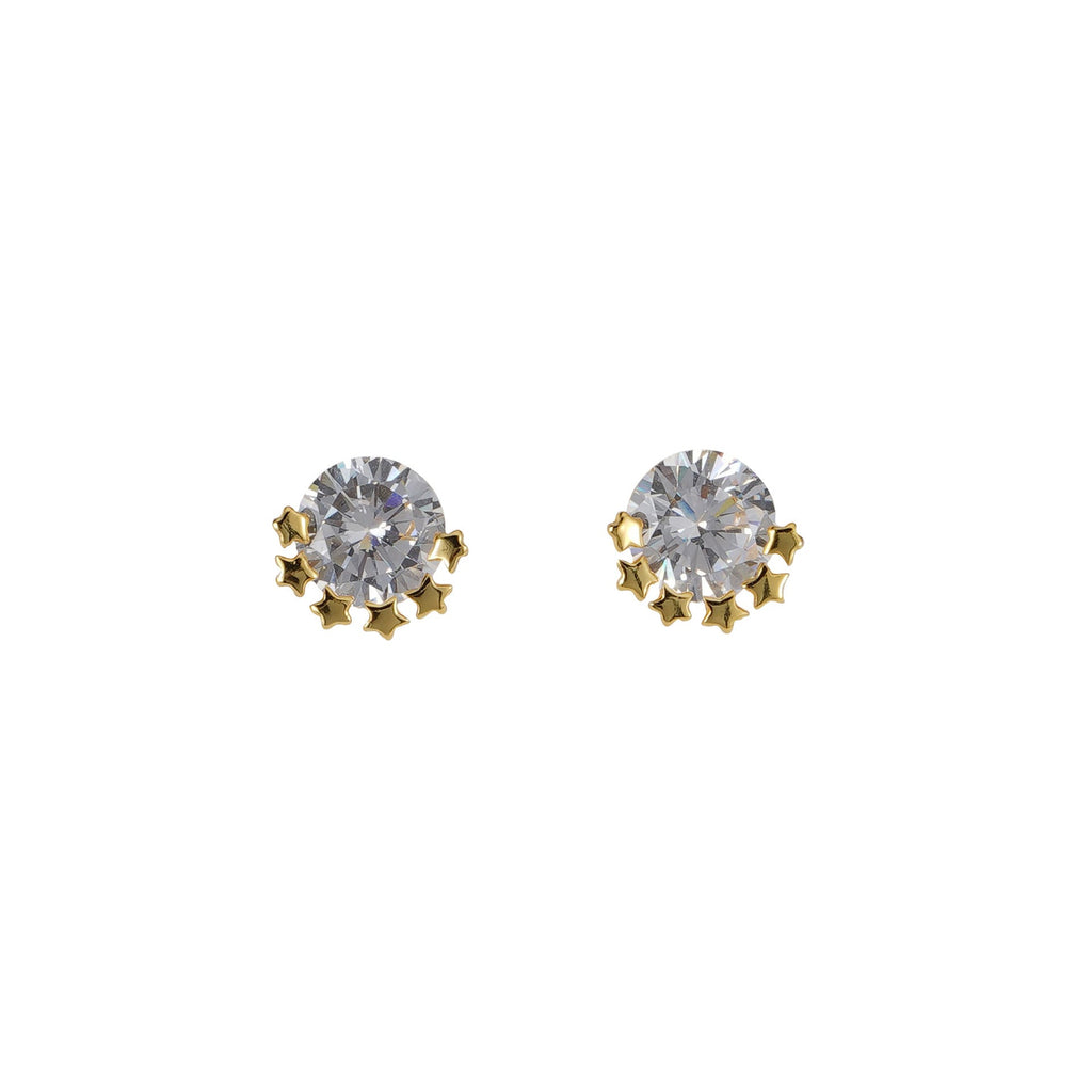 S925 sterling silver shiny zircon earrings