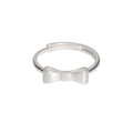 925 sterling silver bowknot ring - silvery