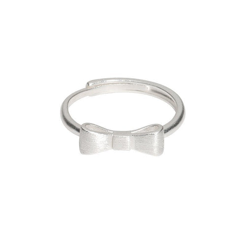 925 sterling silver bowknot ring - silvery