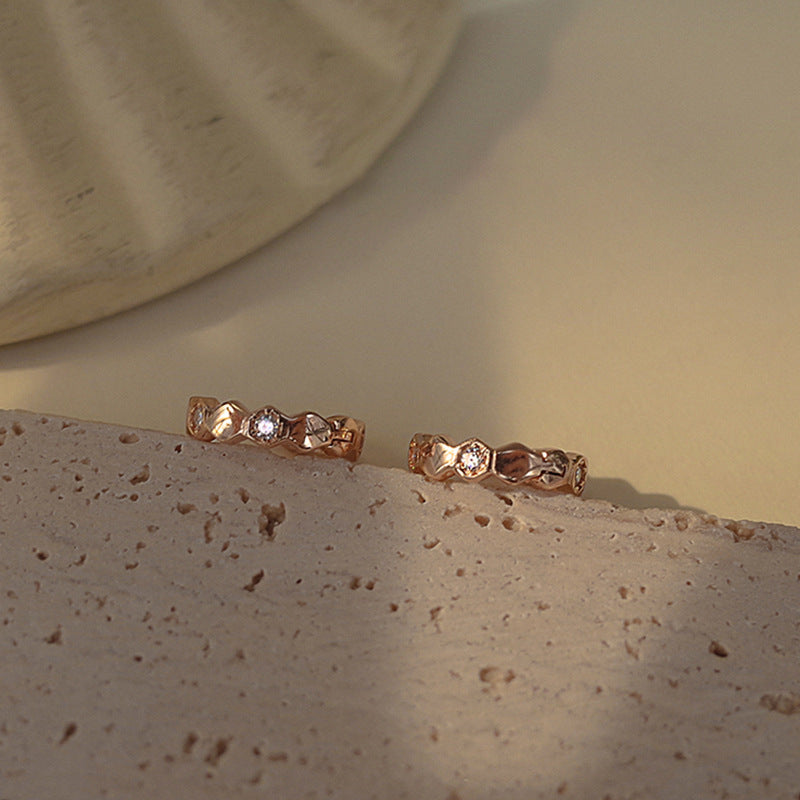 925 sterling silver zircon earrings