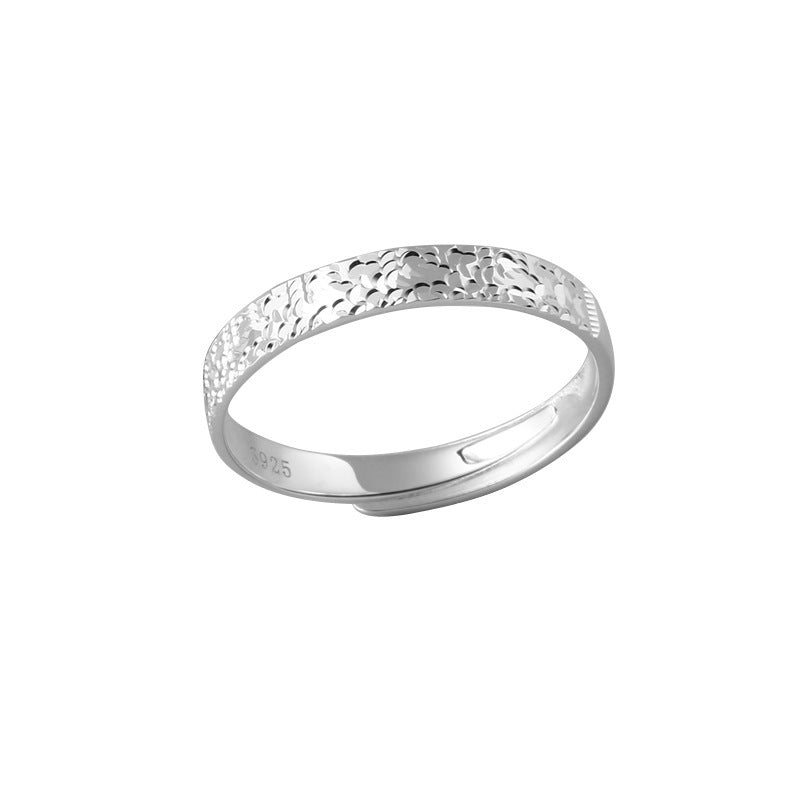 S925 sterling silver sparkling open ring