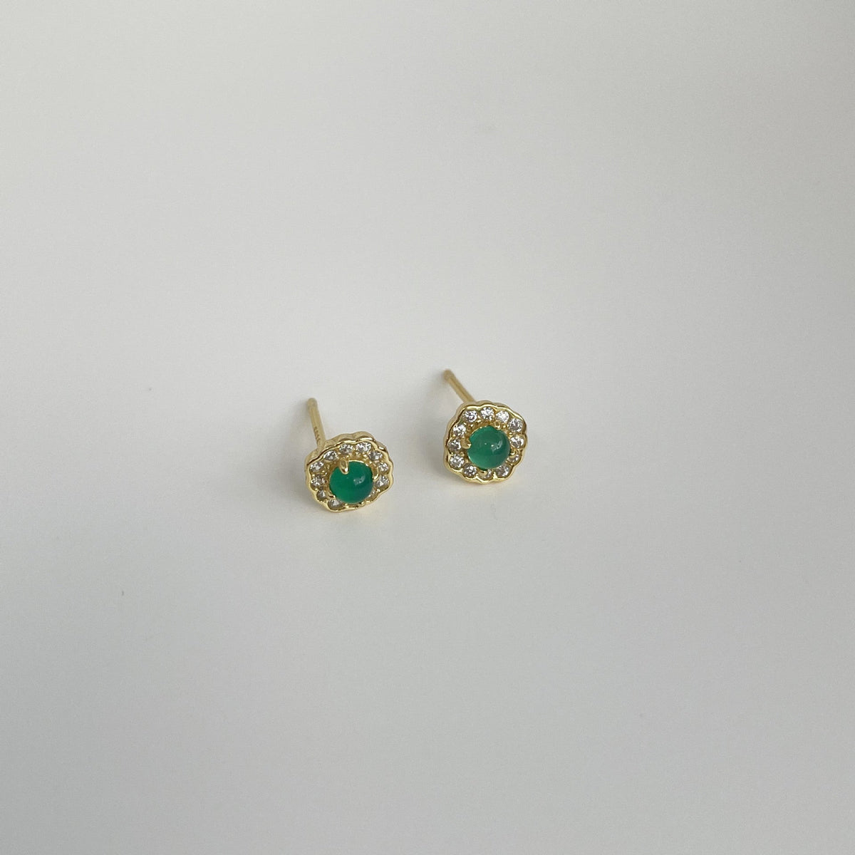 925 sterling silver chalcedony small square earrings