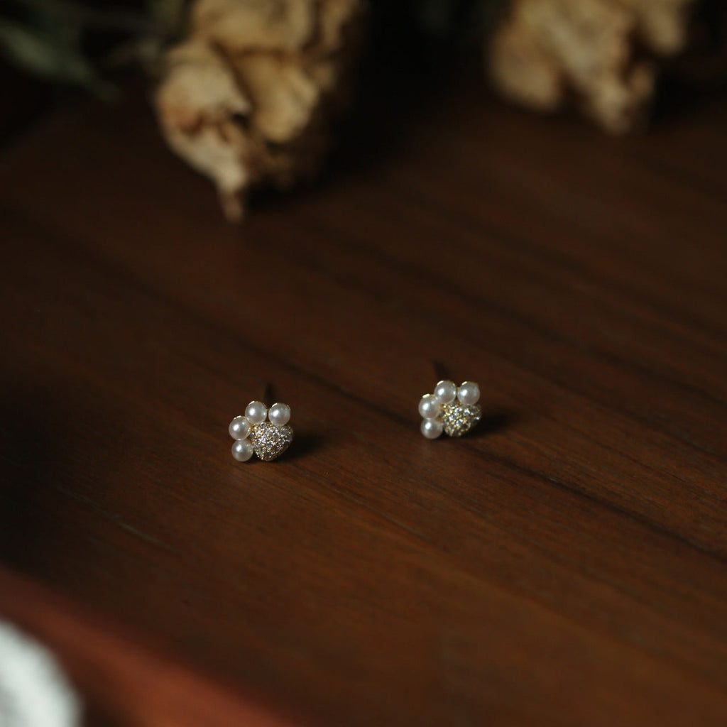 925 sterling silver cat claw earrings - golden