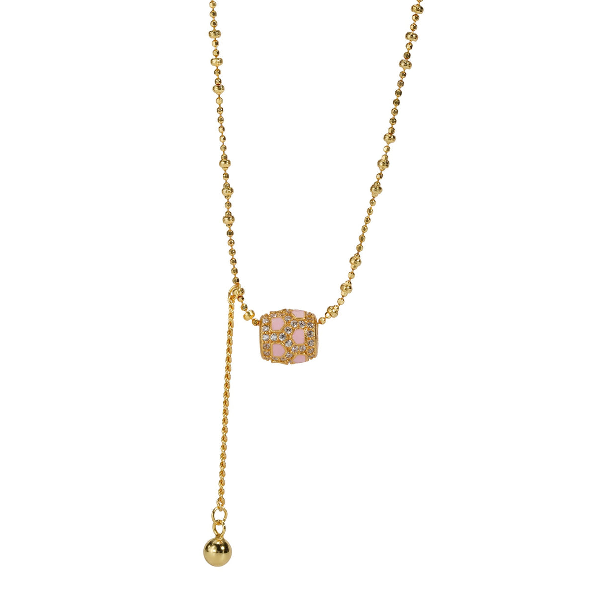 S925 pure silver inlaid zircon necklace, vintage exquisite pink drip oil craft collarbone chain.