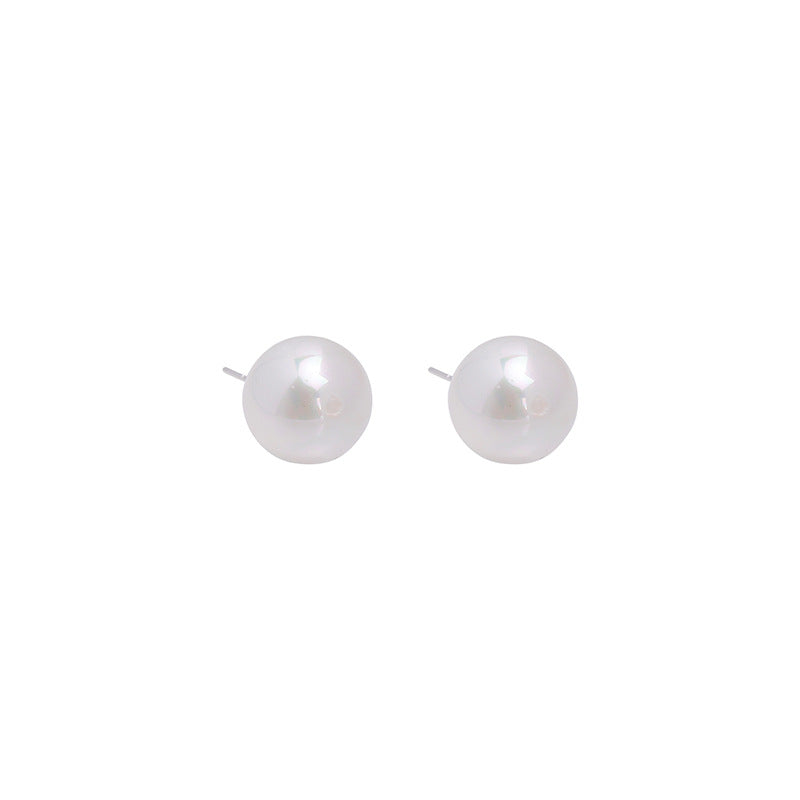 S925 pure silver pearl earrings