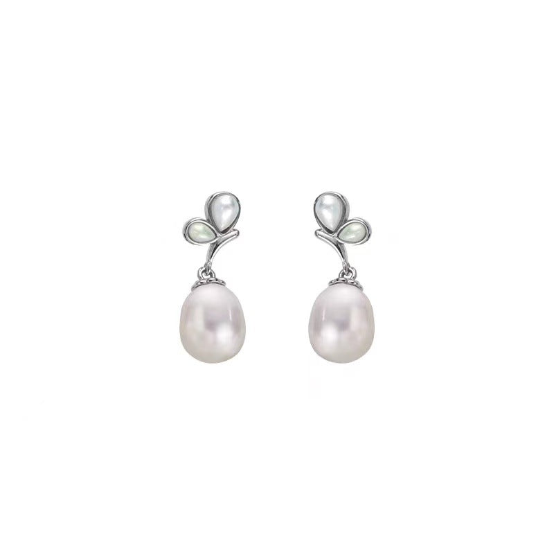 925 sterling silver pearl earrings