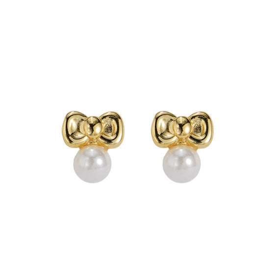 925 sterling silver imitation pearl earrings