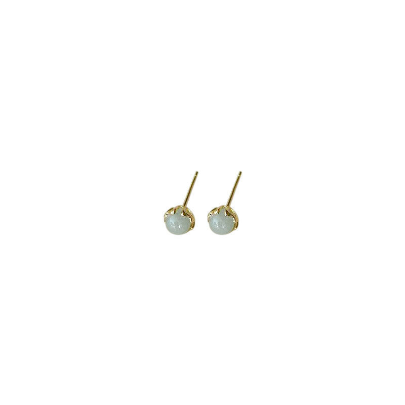 925 sterling silver jade earrings