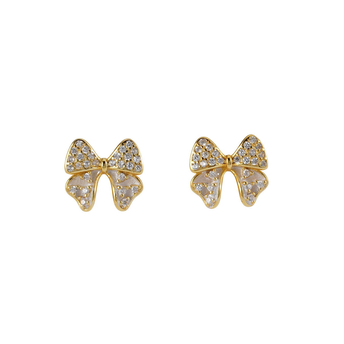 925 sterling silver bowknot earrings