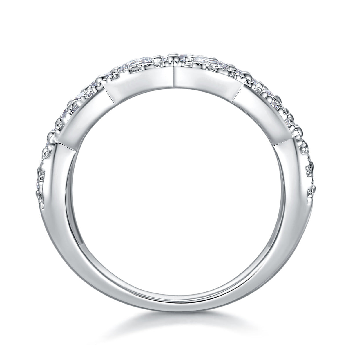 63-Stone Moissanite Ring – detail view 3