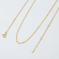 S925 Sterling Silver Gold Plated Adjustable Length Necklace