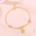 S925 sterling silver bracelet - golden