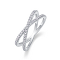 S925 Silver Intertwined Love Moissanite Ring