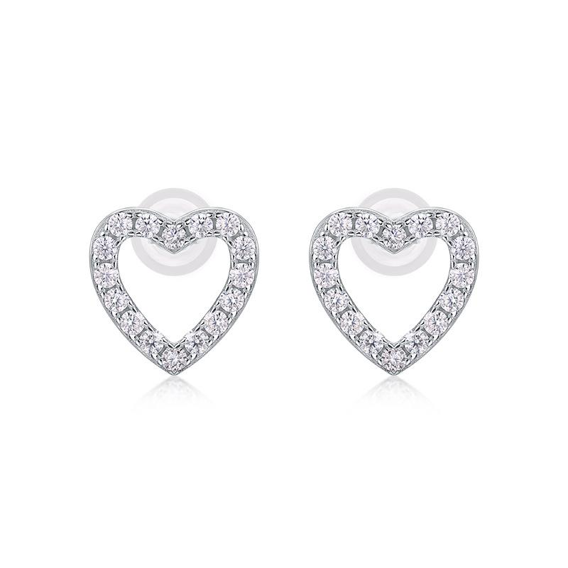 S925 Silver "Happiness" Moissanite Stud Earrings