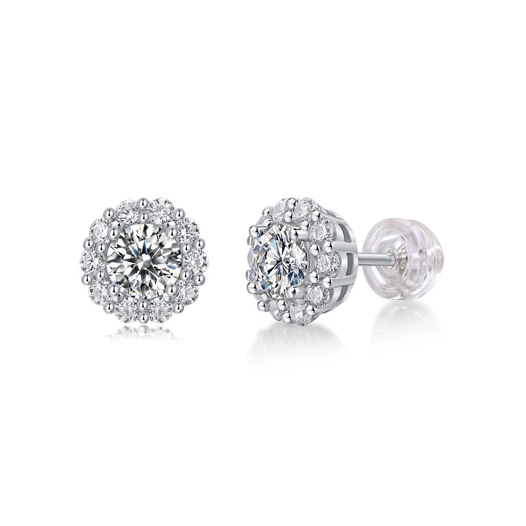 S925 Silver Moissanite Star Stud Earrings