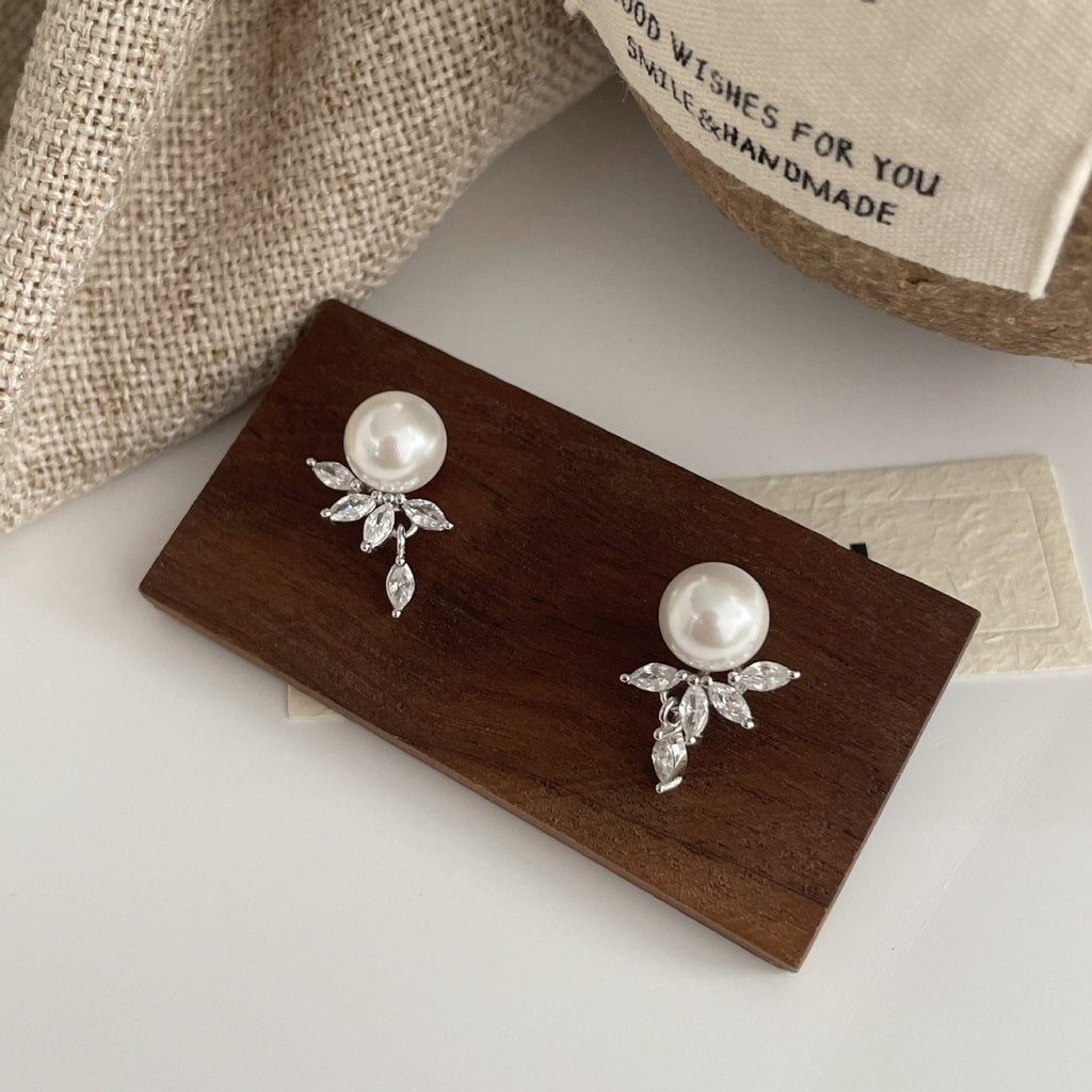 925 sterling silver pearl earrings