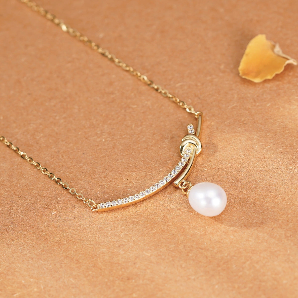 S925 pure silver freshwater pearl pendant necklace