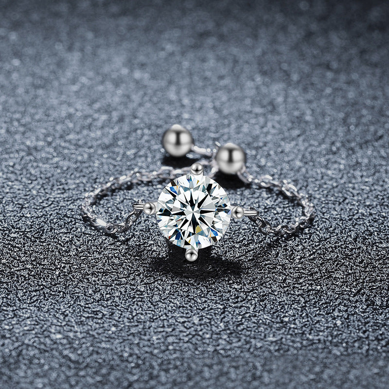 S925 Sterling Silver Mermaid Moissanite Ring