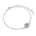925 Sterling Silver Moissanite Round Bracelet