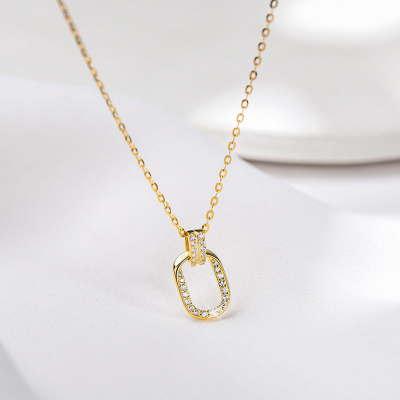 925 sterling silver square pendant necklace