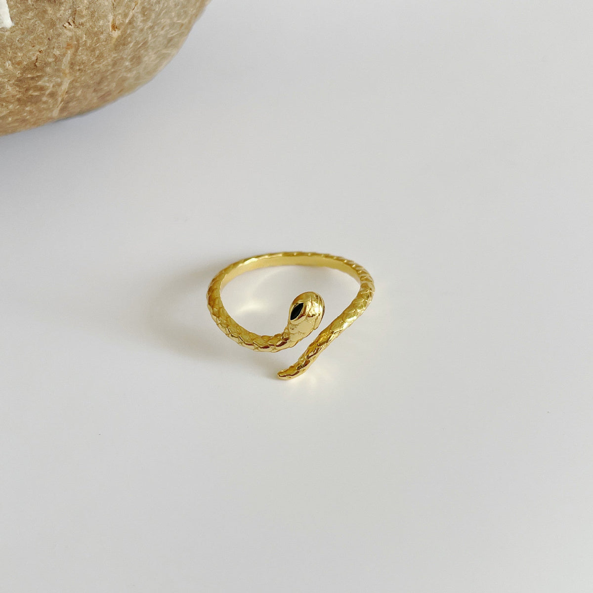 S925 sterling silver snake shaped ring