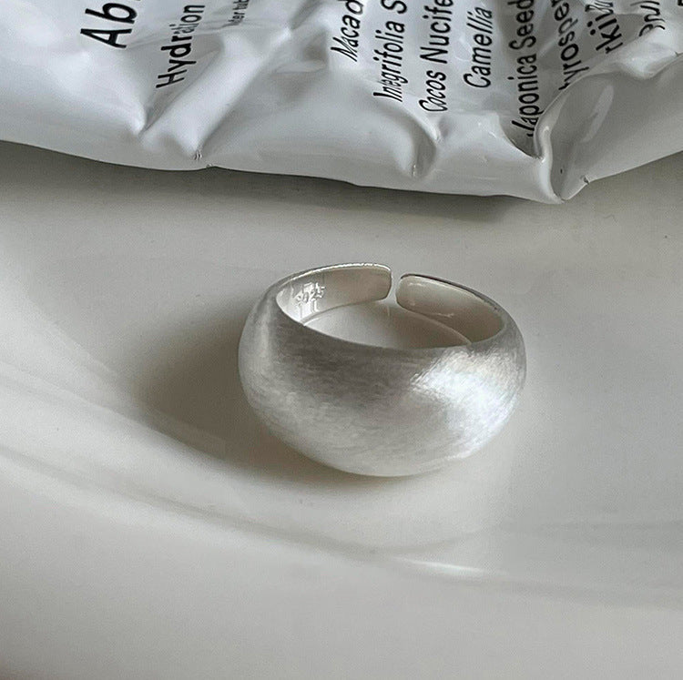 925 sterling silver open-end ring - silvery