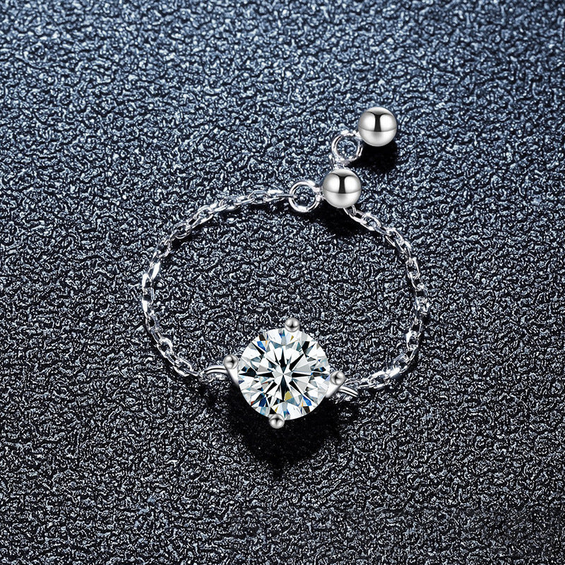 S925 Sterling Silver Mermaid Moissanite Ring