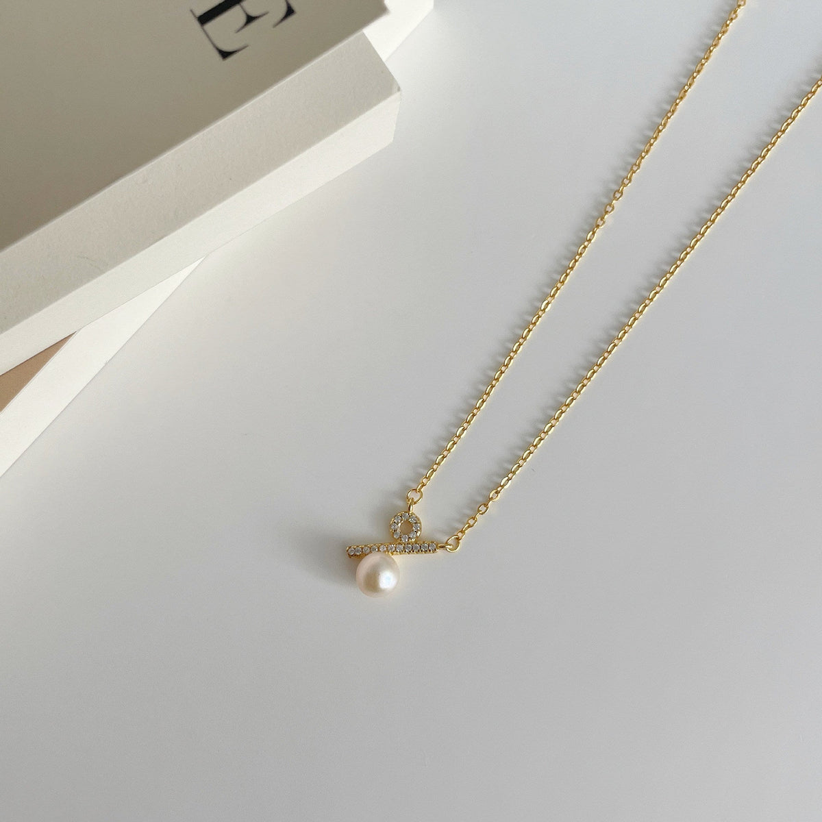 S925 pure silver freshwater pearl pendant necklace