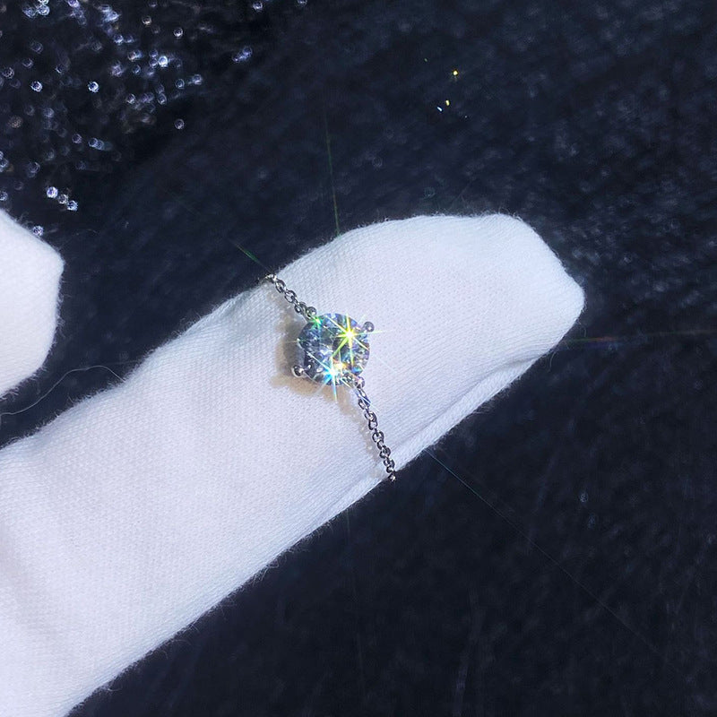 S925 Sterling Silver Mermaid Moissanite Ring