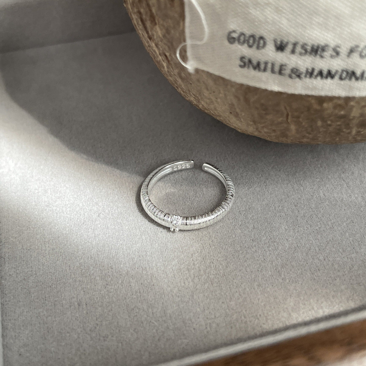 S925 sterling silver open ring