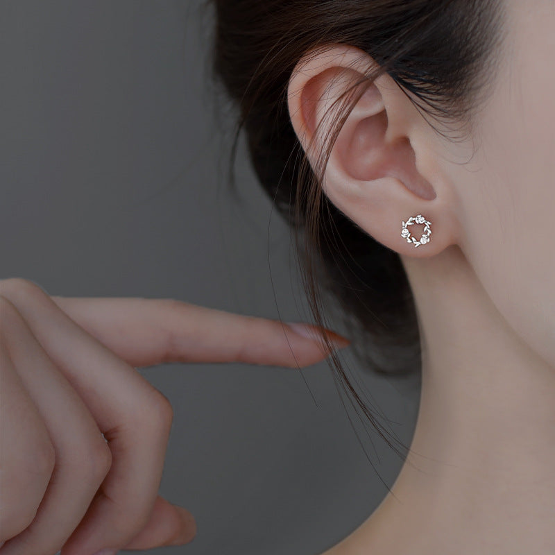 925 sterling silver earrings - silvery