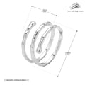 S925 sterling silver ring with multi-layered pleats