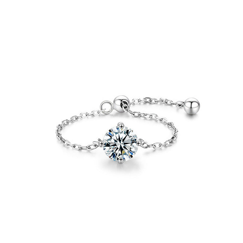 S925 Sterling Silver Mermaid Moissanite Ring