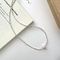 S925 Pure Silver Crushed Silver Necklace - Silvery