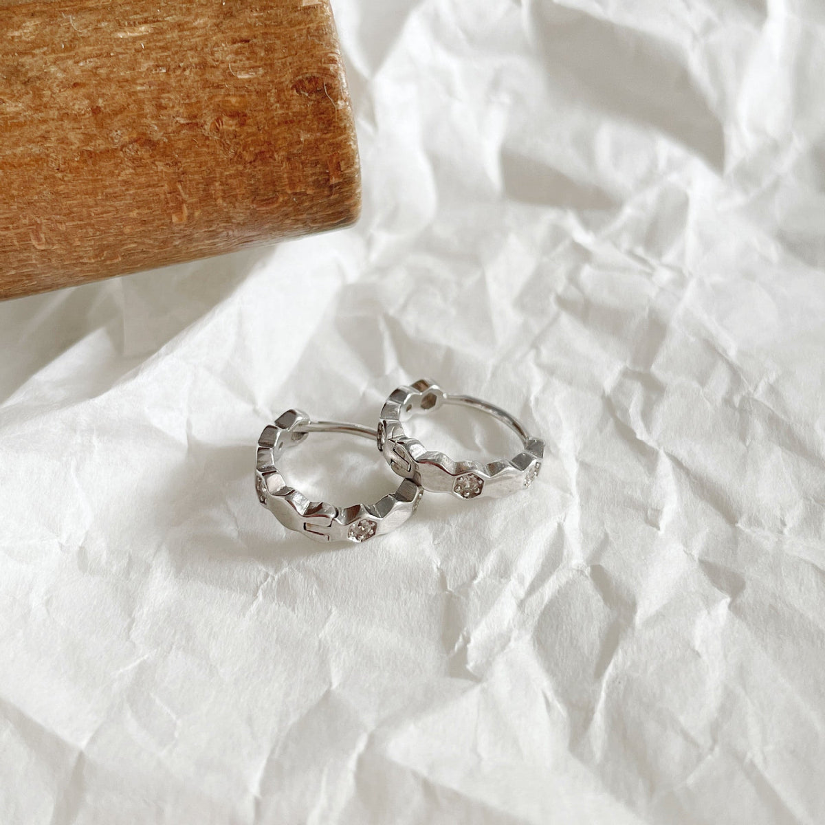 925 sterling silver zircon earrings