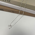 S925 sterling silver cute little dog bone pendant necklace