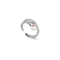 S925 sterling silver freshwater pearl ring