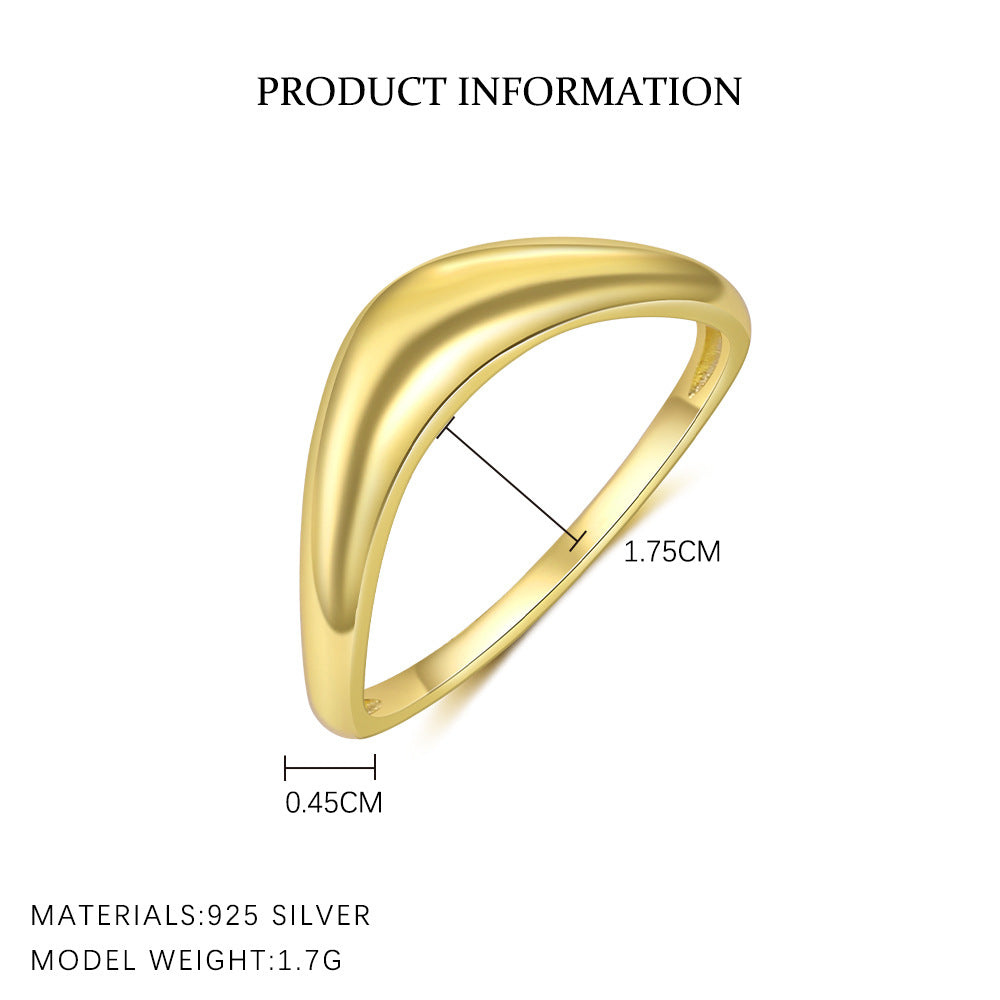 S925 Sterling Silver Ring Set with Zirconia