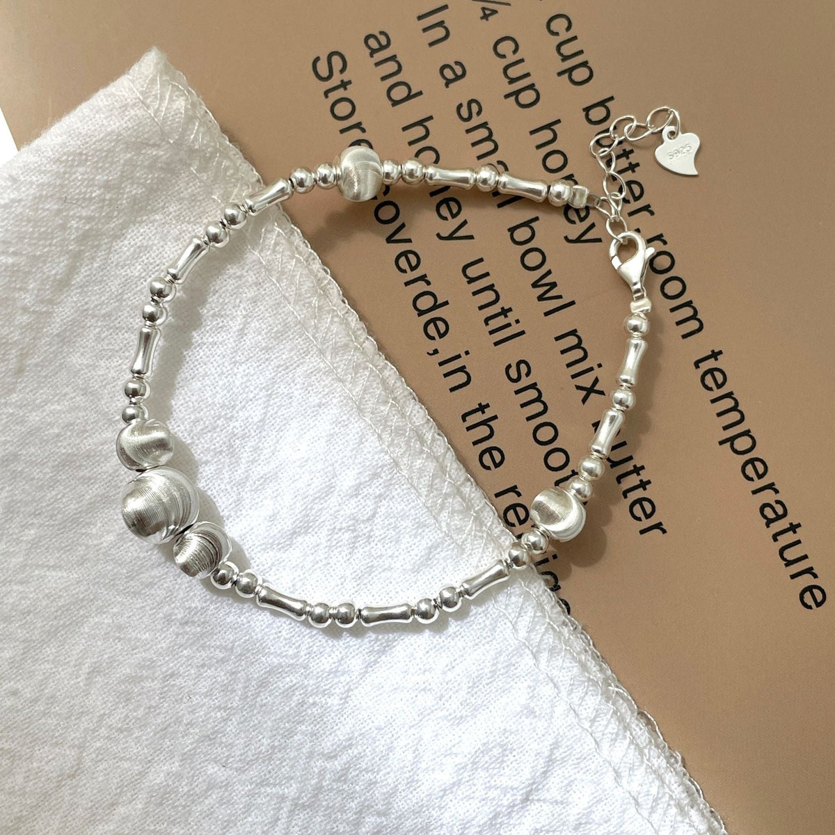 S925 sterling silver bracelet - silvery