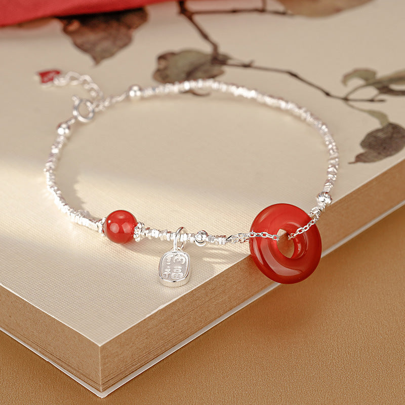 S925 sterling silver broken silver bracelet