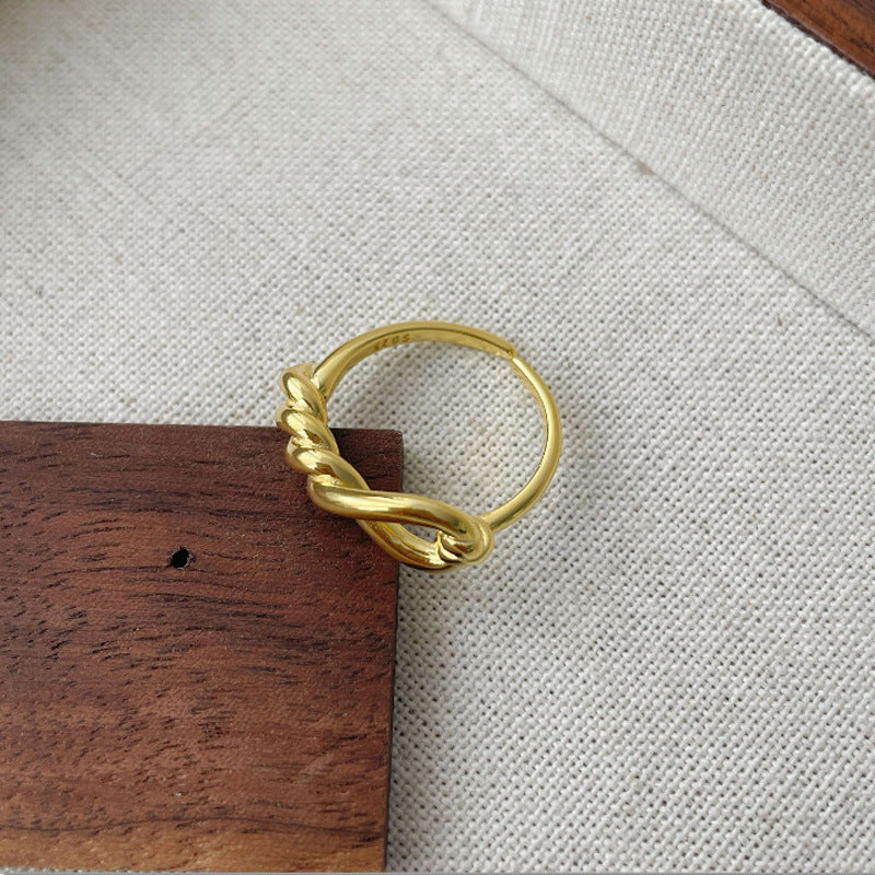 925 sterling silver irregular opening ring