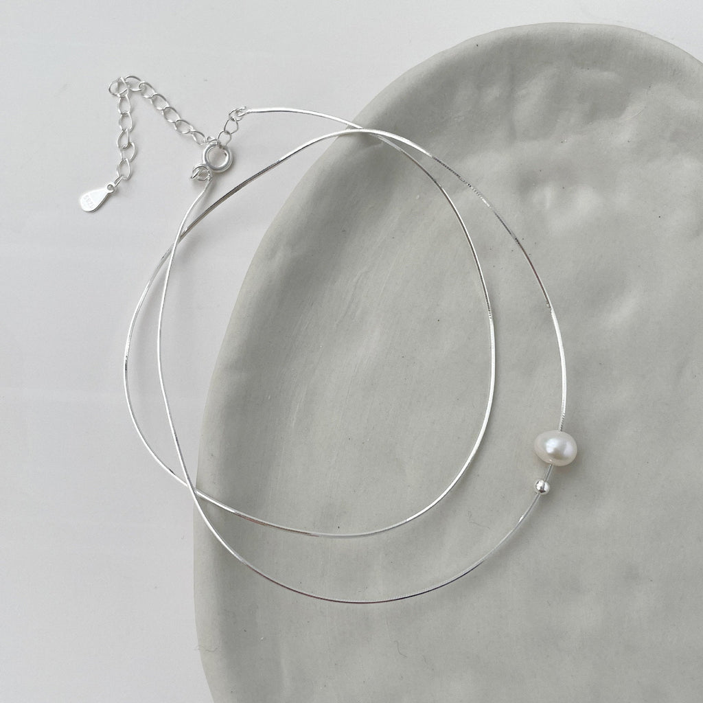 925 sterling silver freshwater pearl necklace