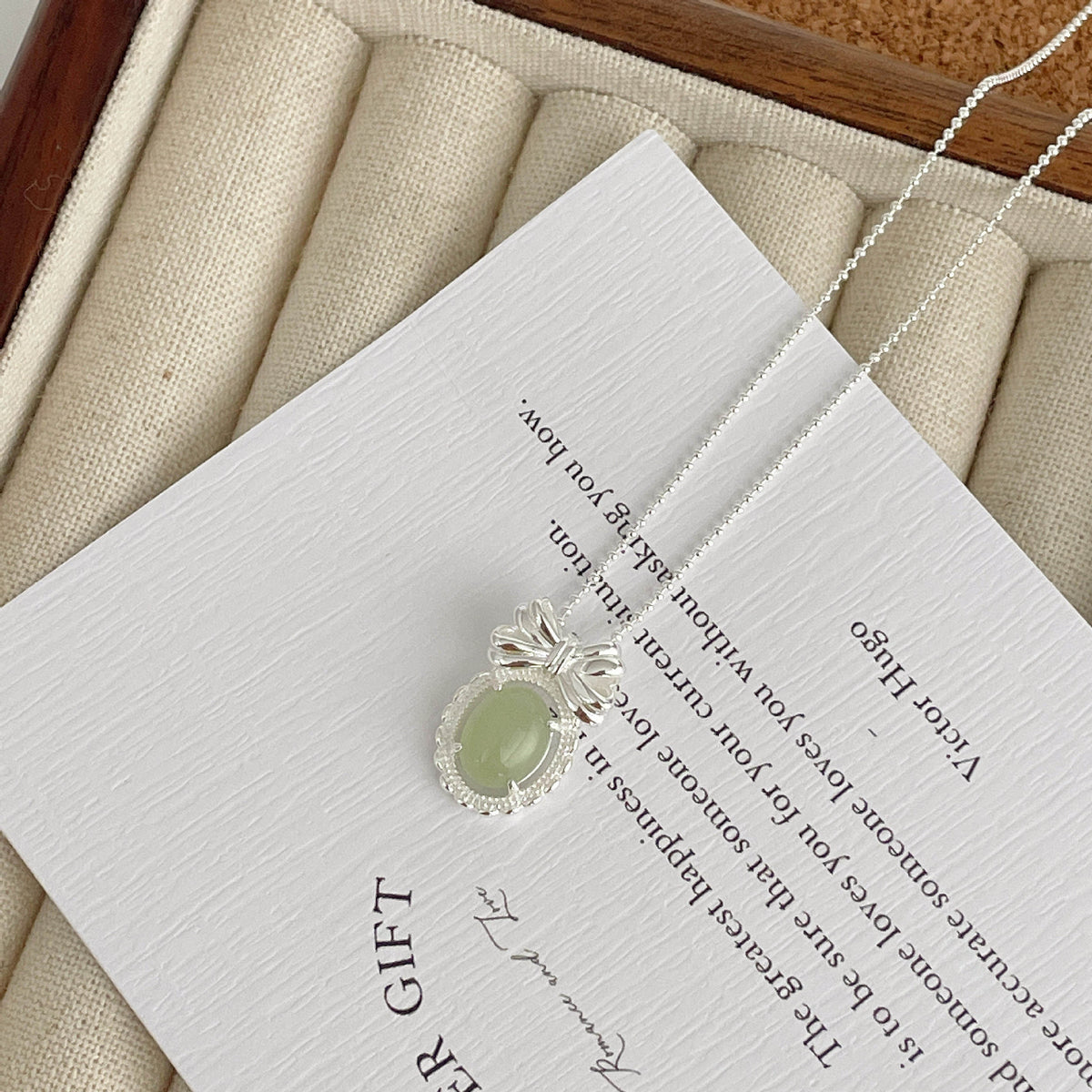 925 sterling silver pendant necklace - silvery