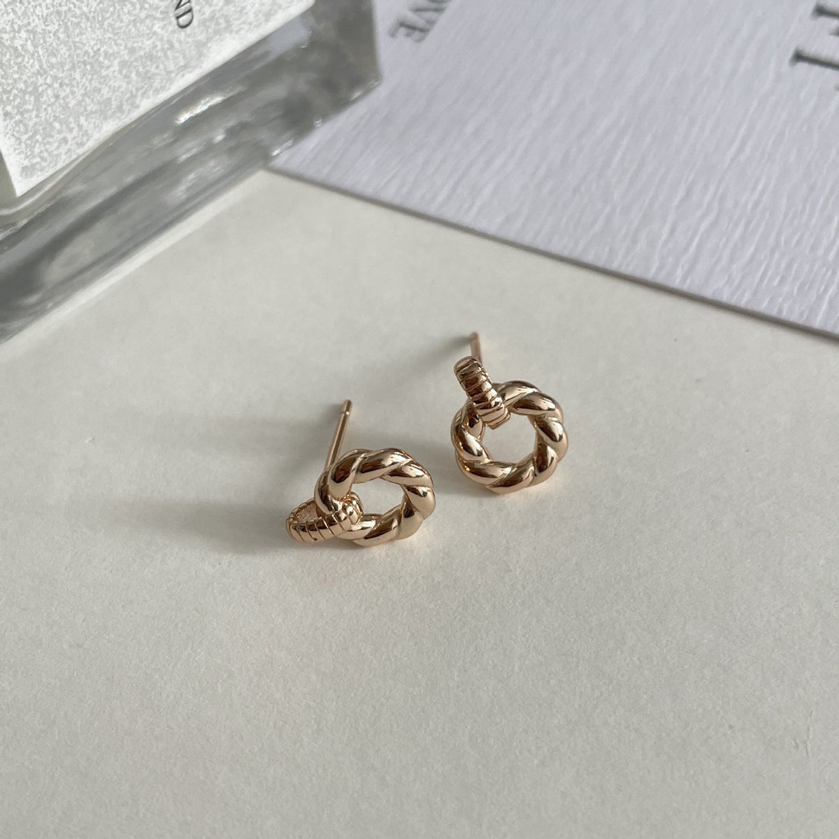 925 sterling silver earrings - rose golden
