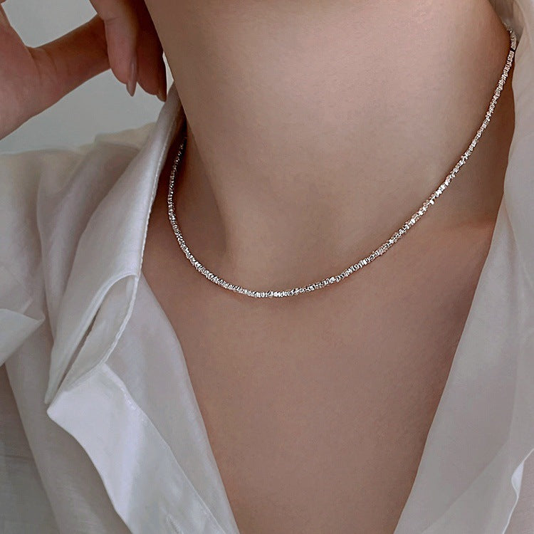 925 sterling silver necklace - silvery