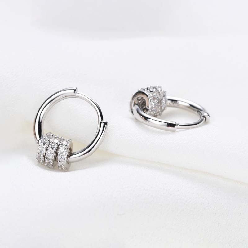 925 sterling silver round ear buckle